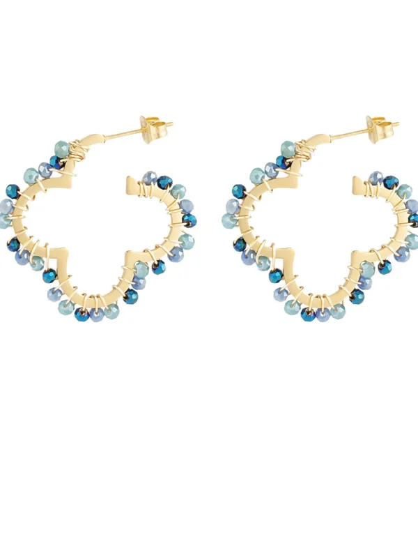 Oorbel Clover Blauw