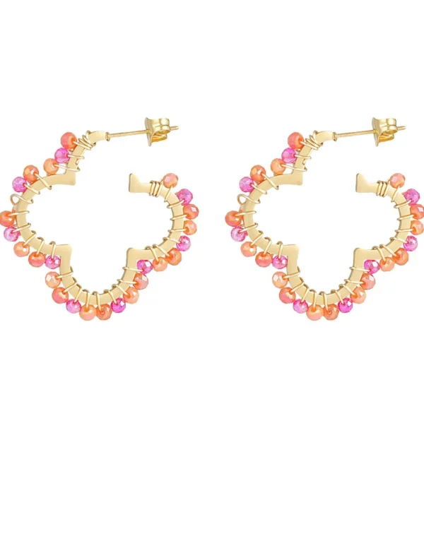Oorbel Clover Roze