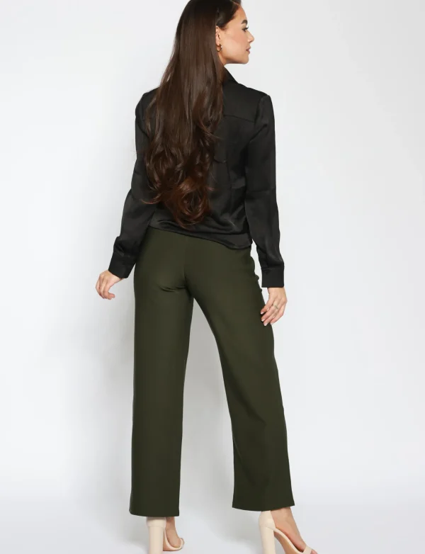 Pantalon Quinn Donkergroen