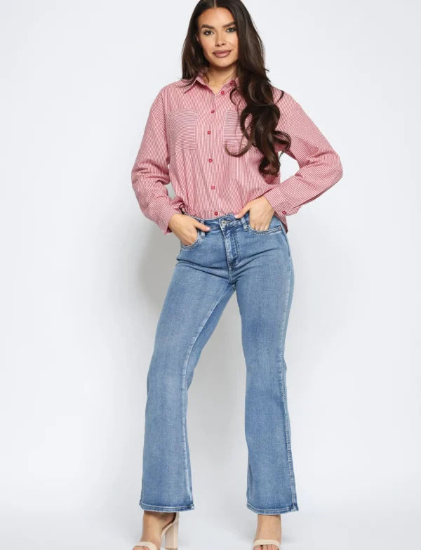 Queen Hearts | Flared jeans 997 Blauw