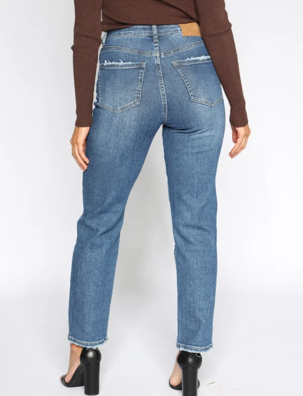 Queen Hearts | Mom jeans W3291 SUPER STRETCH Blauw