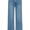 Queen Hearts | Straight fit, cropped W3626-1 Blauw