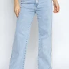 Queen Hearts | Wide leg jeans Velvet Mimi Lichtblauw