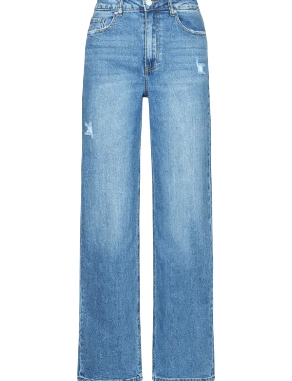 Queen Hearts | Wide leg jeans W3328 Blauw