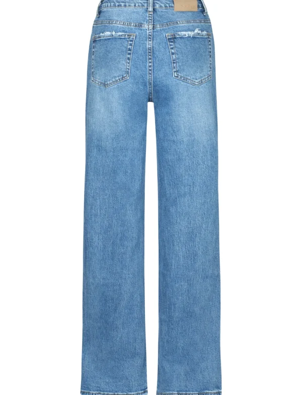 Queen Hearts | Wide leg jeans W3328 Blauw