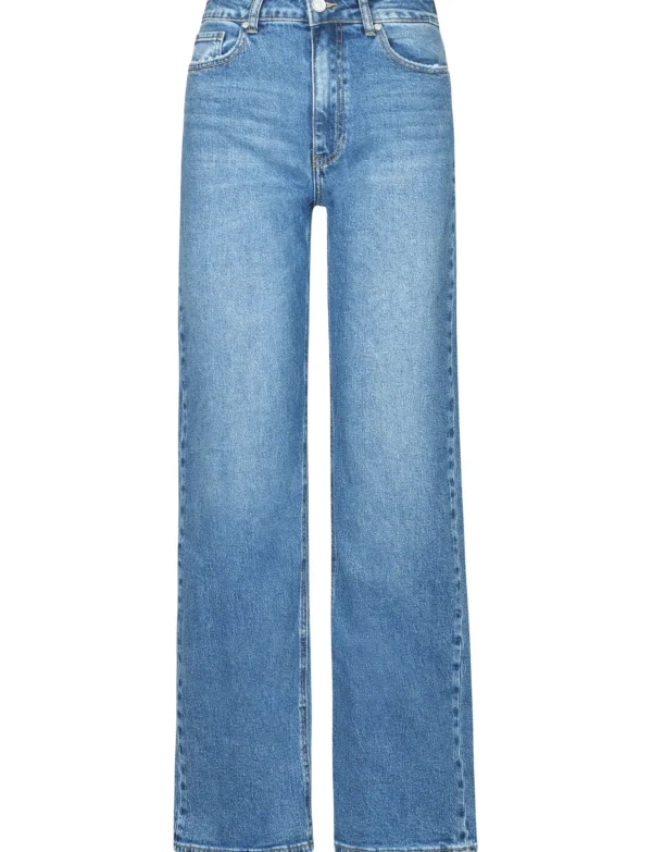 Queen Hearts | Wide leg jeans W3756 Blauw