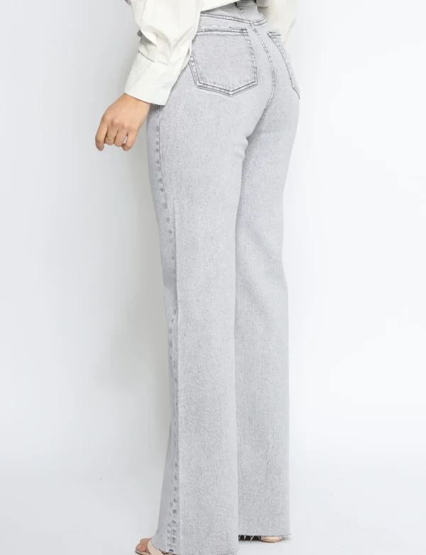Queen Hearts | Wide leg, Rhinestone W3767 TALL Grijs