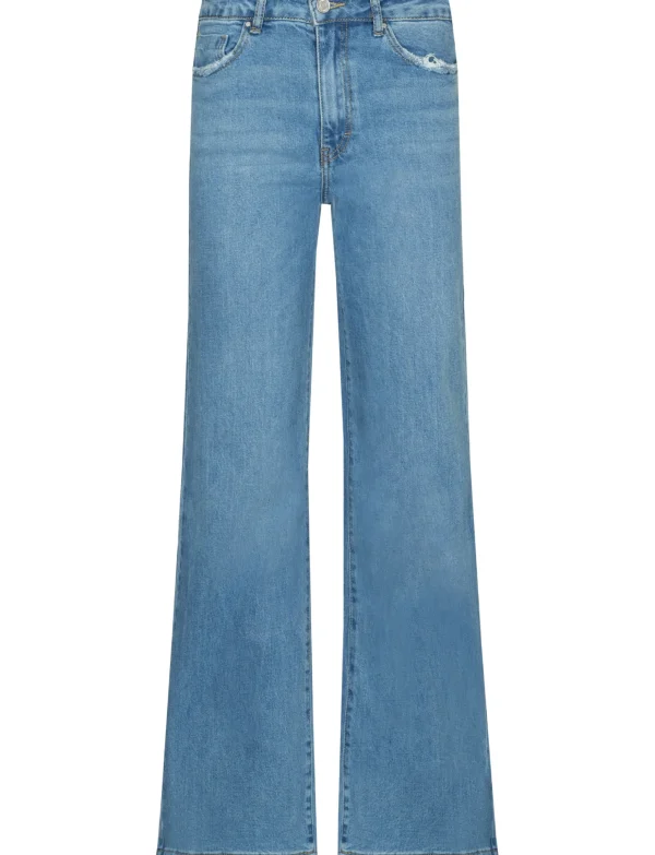 Queen Hearts | Wide leg, Straight jeans W3362 Blauw