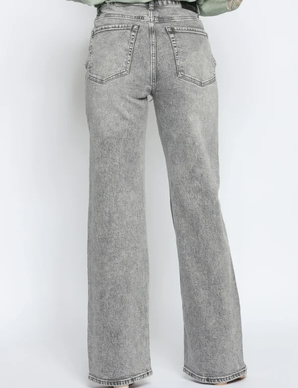 Queen Hearts | Wide leg, Straight jeans W3557 STRETCH Grijs