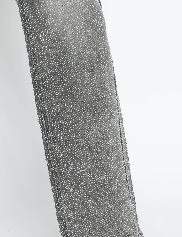 SeeSee | Wide leg jeans Diamonds A1055 Grijs