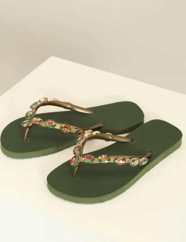 Simone Herrera | Slipper Emanuela Donkergroen