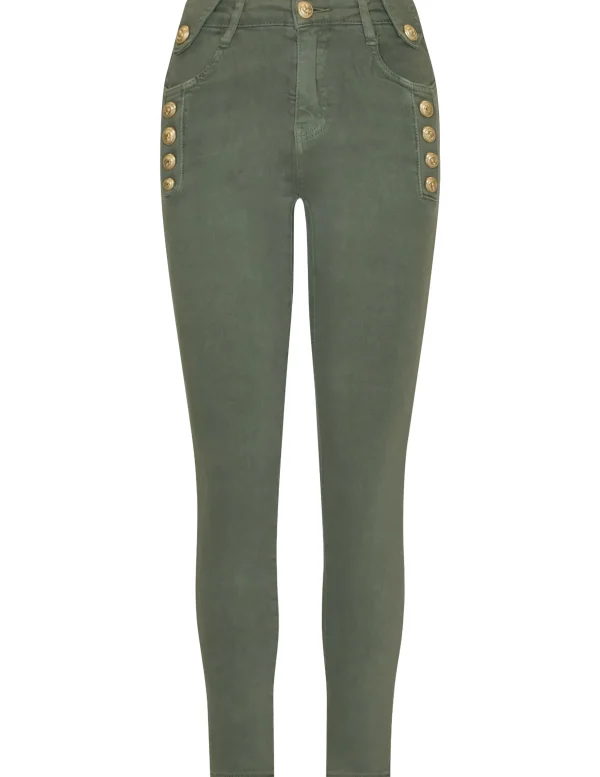 Skinny jeans D2619 Donkergroen