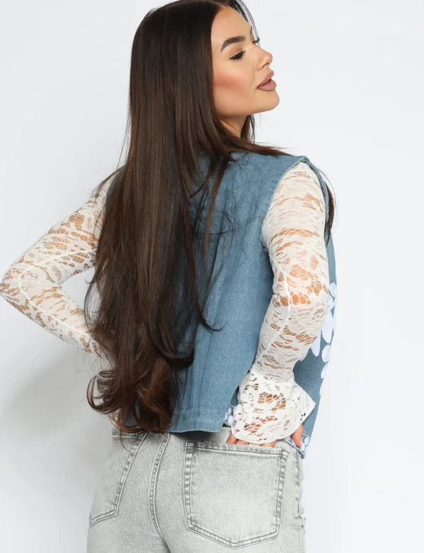 Spijkergilet Gina Blauw