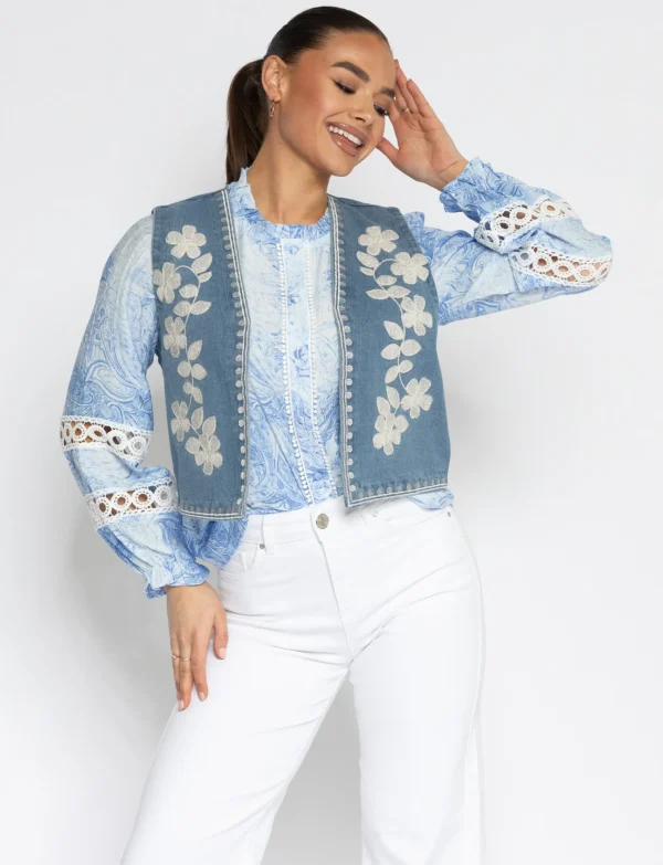 Spijkergilet Suze Blauw