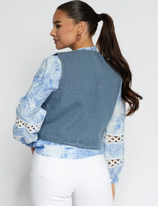 Spijkergilet Suze Blauw