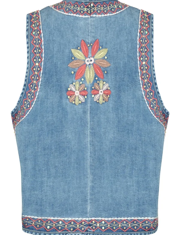 Spijkergilet Veerle Blauw