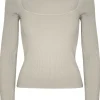 Top met vierkante hals Hailey Beige