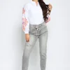 Toxik | Mom jeans met riem H2715 Grijs