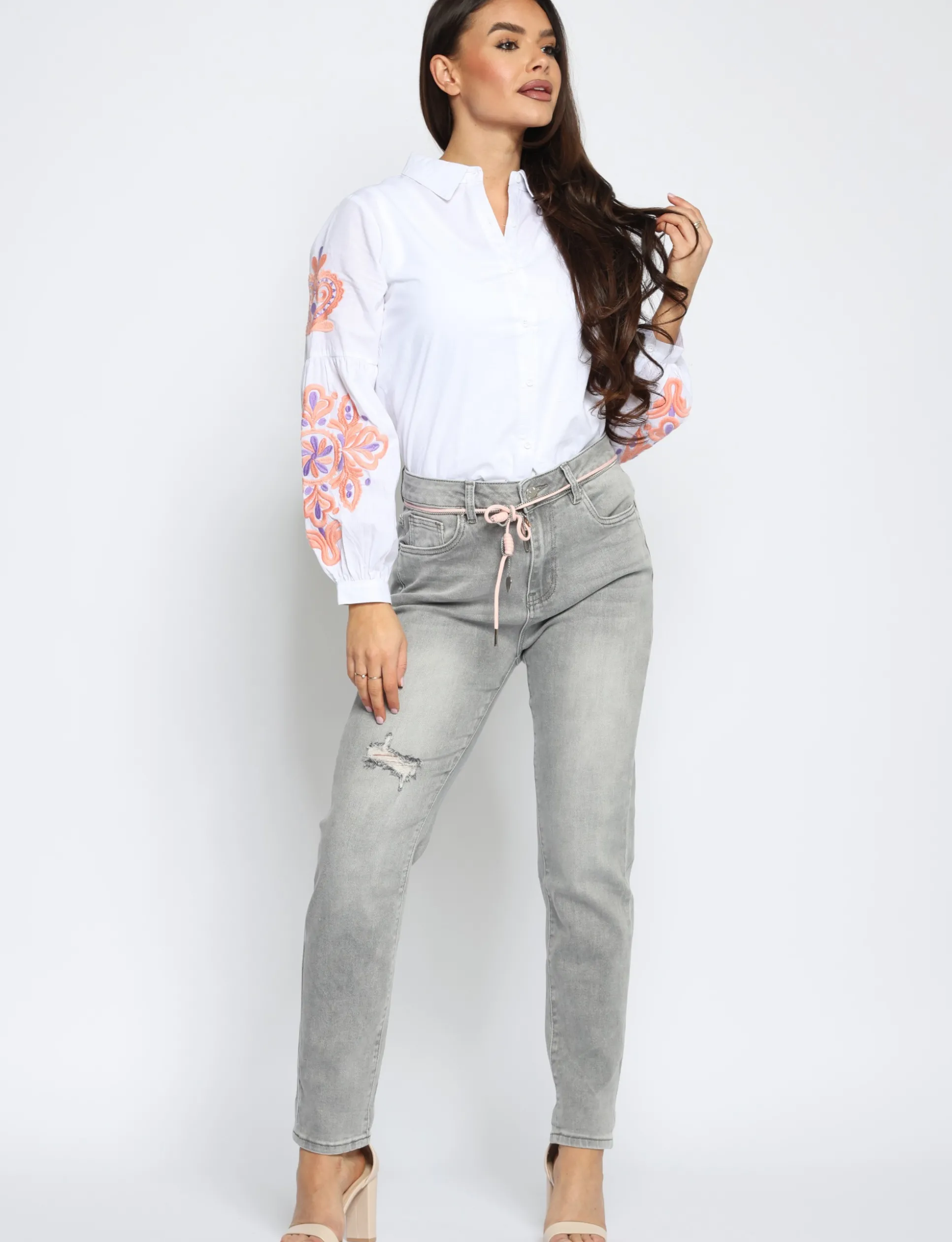 toxik__mom_jeans_met_riem_0.webp Toxik | Mom jeans met riem H2715 Grijs
