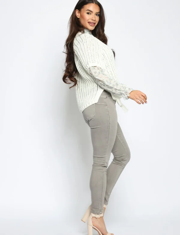 Toxik | Skinny jeans L750 Lichtgrijs