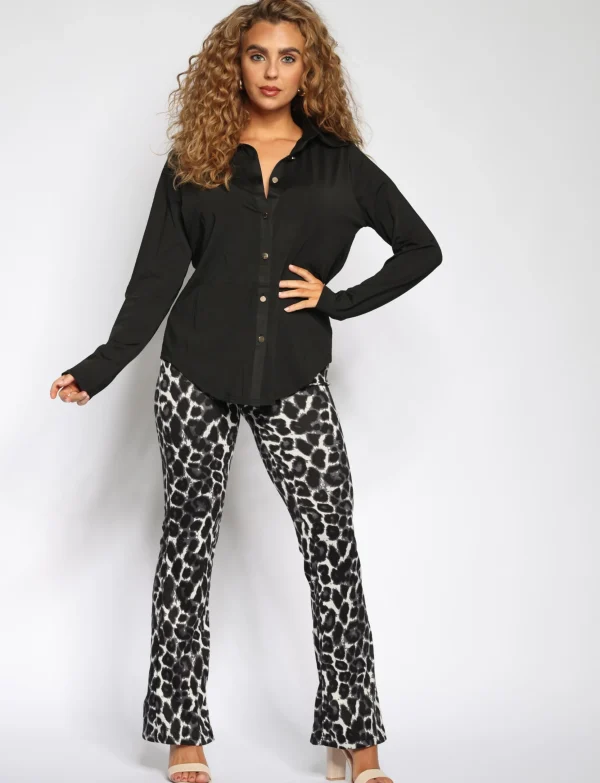 Travelstof Blouse Marleen Zwart