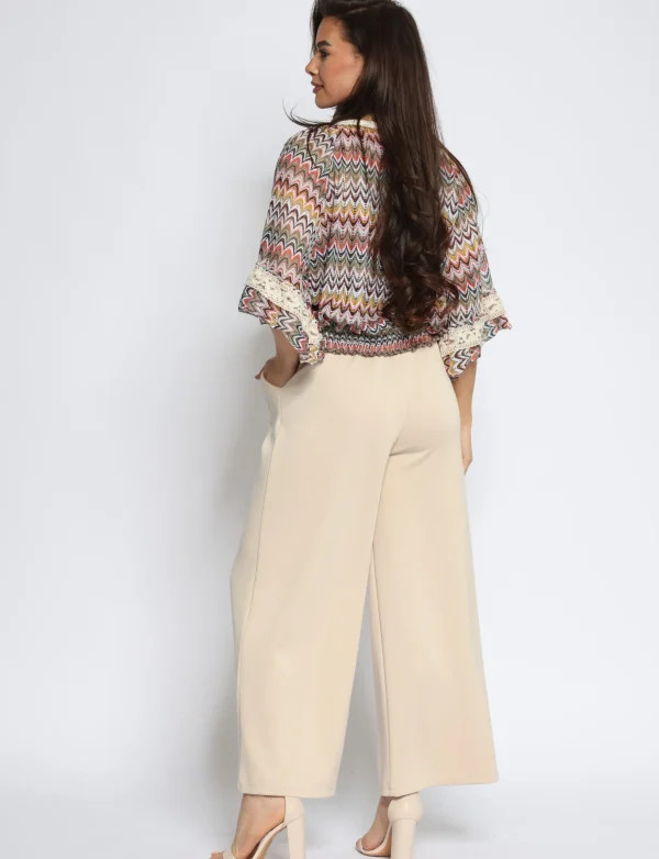 Travelstof broek Nena Zand