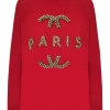 Trui Paris diamonds Rood