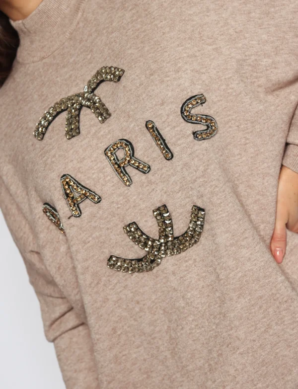 Trui Paris diamonds Taupe