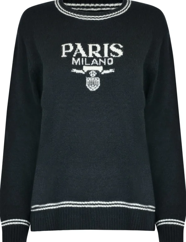Trui Paris Milano Zwart