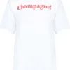 T-shirt Champagne Wit/ Fuchsia