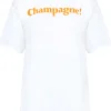 T-shirt Champagne Wit/ Oranje