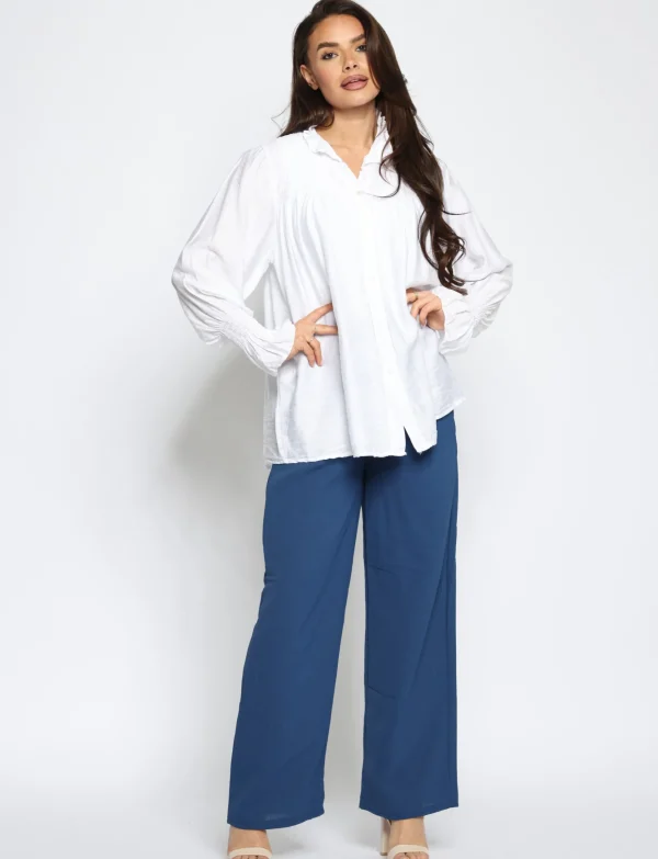 Wijde broek Minny Donkerblauw