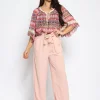 Wijde broek Minny Roze