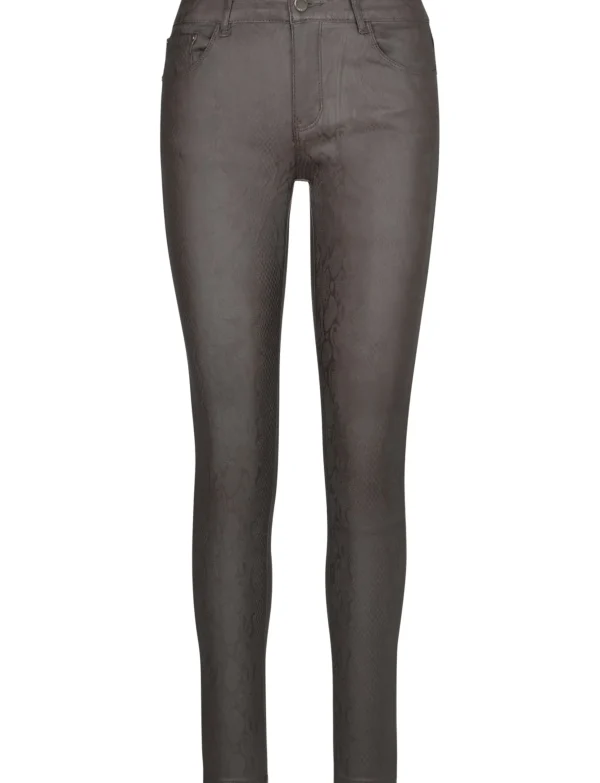 ZAC & ZOE | Coated skinny broek B3271 Bruin