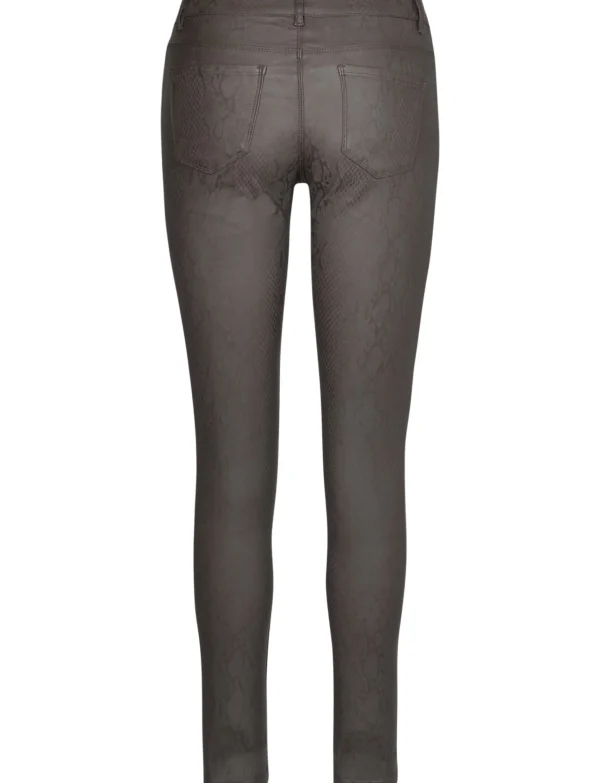 ZAC & ZOE | Coated skinny broek B3271 Bruin